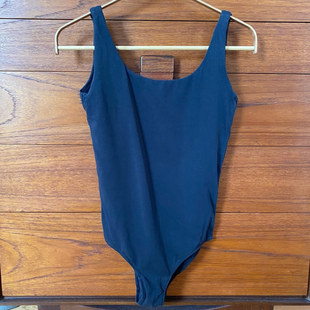Everlane Women's Black Supima Cotton Tank Bodysuit Sz XS